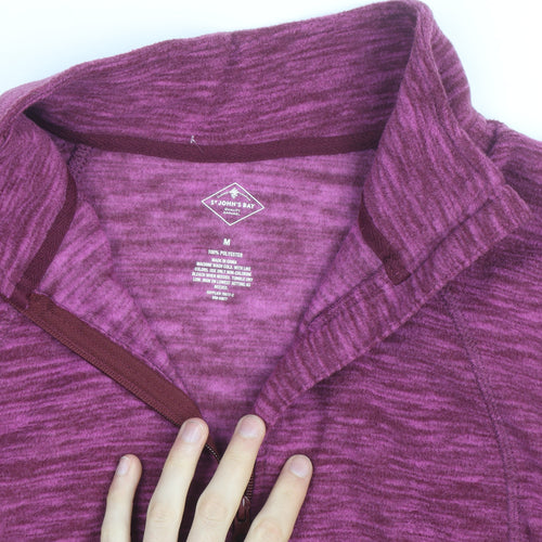 St. John's Bay Women's Purple 1/4 Zip Pullover Sweatshirt Size M