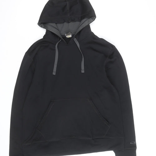 Champion Mens Black Pullover Hoodie Medium Regular Fit