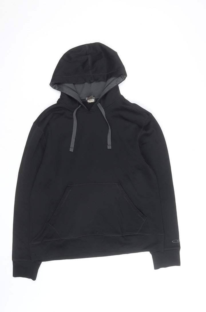 Champion Mens Black Pullover Hoodie Medium Regular Fit