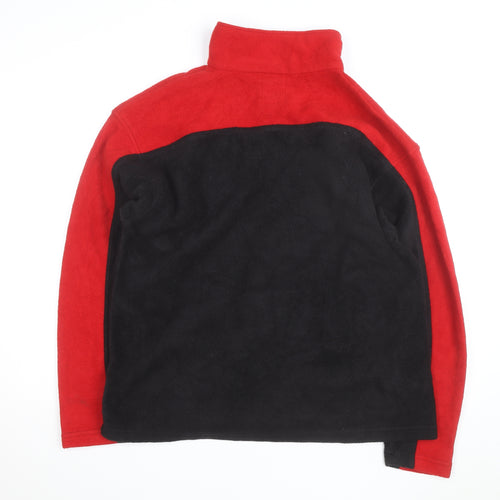 EXP Clothing Men's Red Black Fleece Pullover Sweatshirt Size L