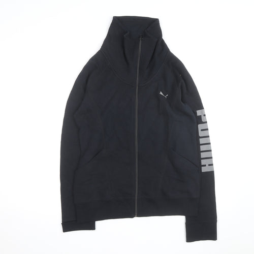 Puma Men's Black Full Zip High Neck Sweatshirt L Sportswear