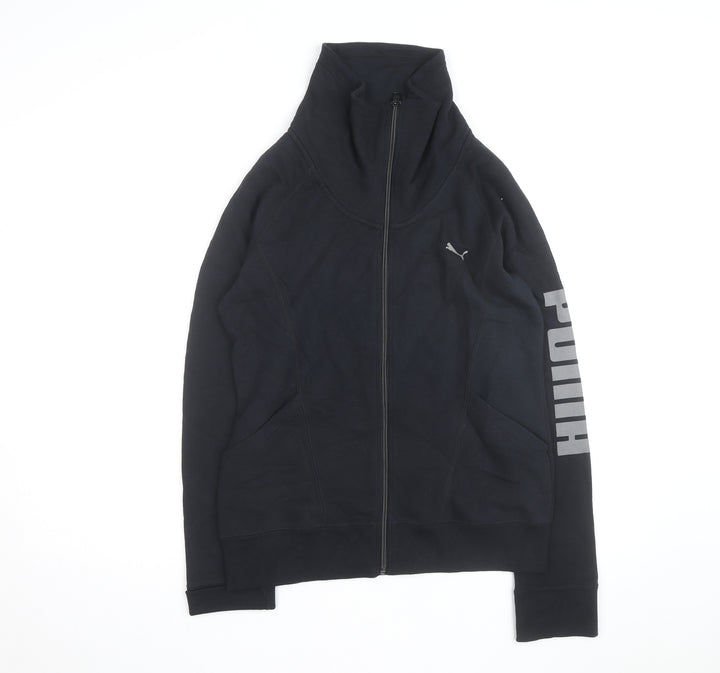Puma Men's Black Full Zip High Neck Sweatshirt L Sportswear