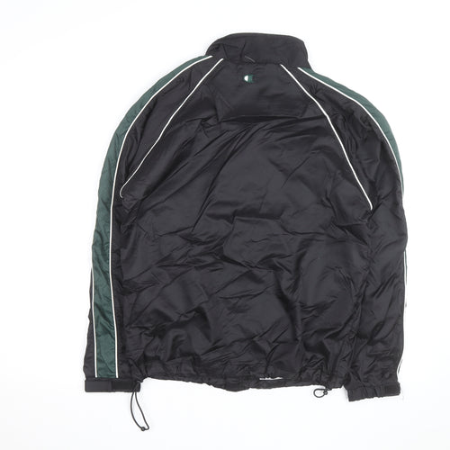 Champion Men's Black Windbreaker Jacket L Lightweight Full Zip