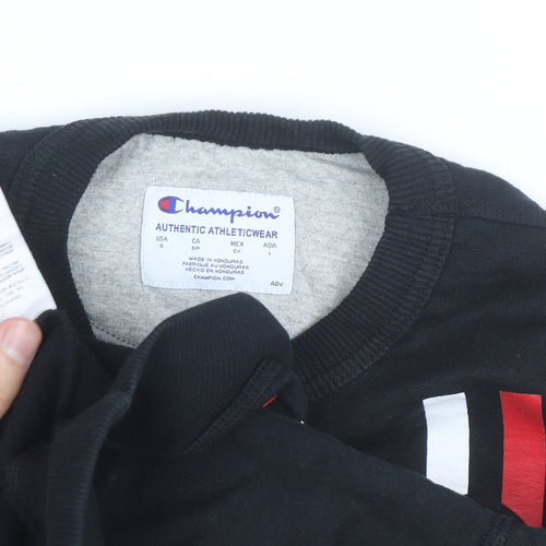 Champion Men's Black L Pullover Crew Neck Sweatshirt