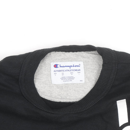 Champion Men's Black L Pullover Crew Neck Sweatshirt