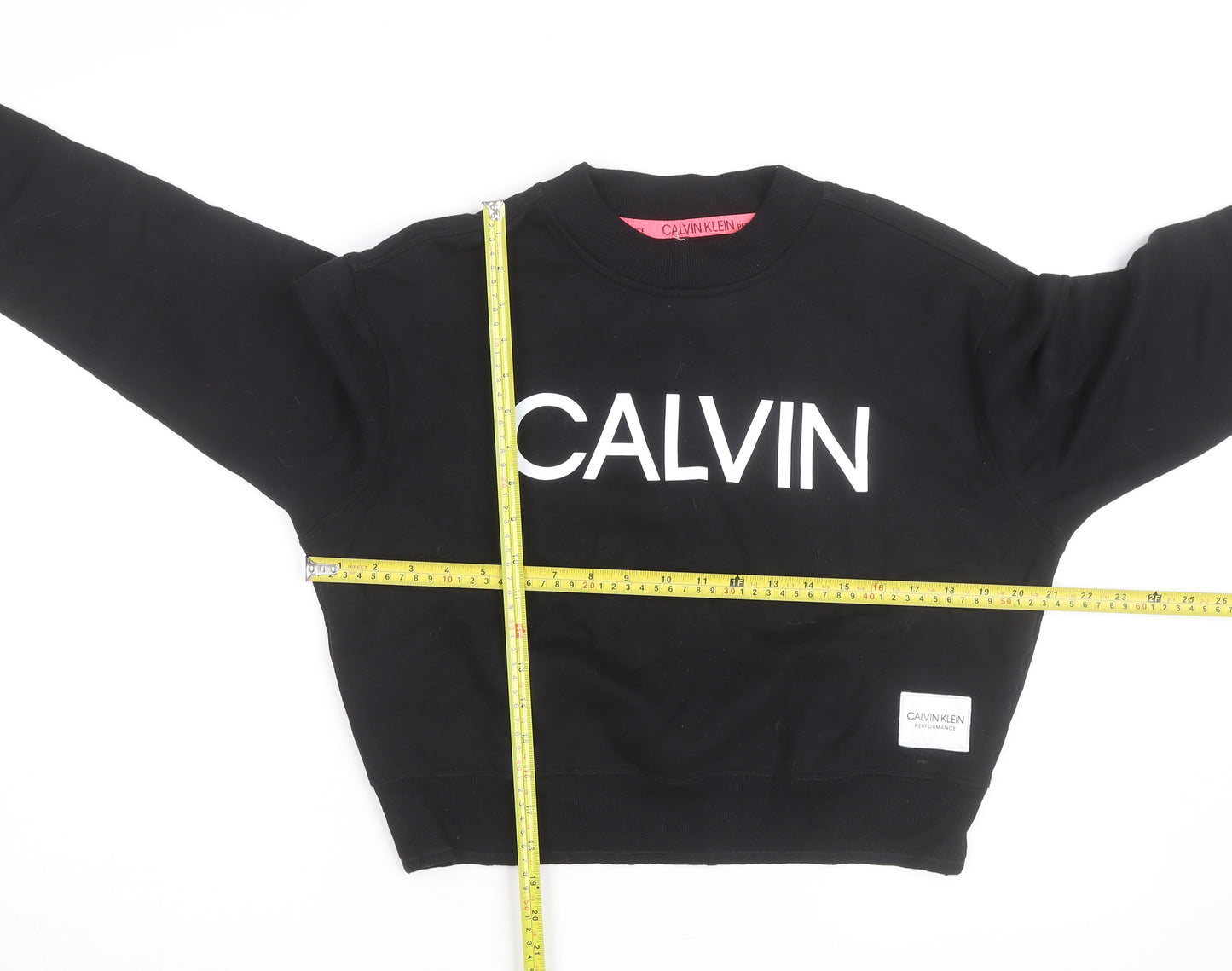 Calvin Klein Women’s Black Logo Crew Neck Pullover Sweatshirt Size M