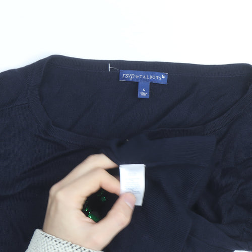 Talbots Women’s Black Sequin Pineapple Short Sleeve Jumper Size S