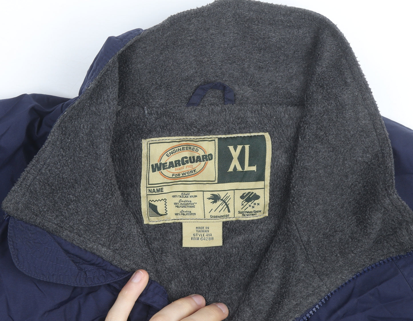 WearGuard Men’s Blue XL Windproof Workwear Nylon Jacket