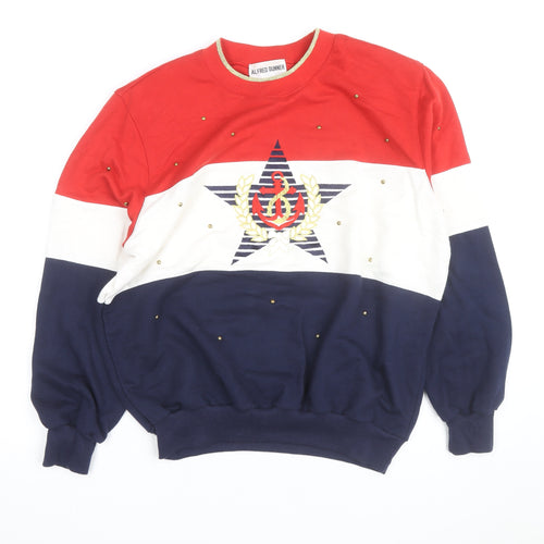 Alfred Dunner Unisex Multicoloured Nautical Graphic Pullover Sweatshirt M