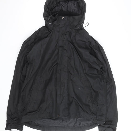 Aquatech Men's Black L Hooded Waterproof Rain Jacket