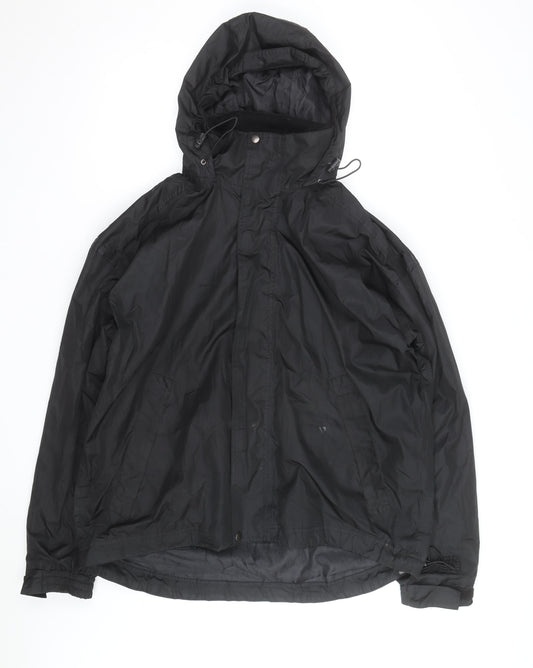Aquatech Men's Black L Hooded Waterproof Rain Jacket