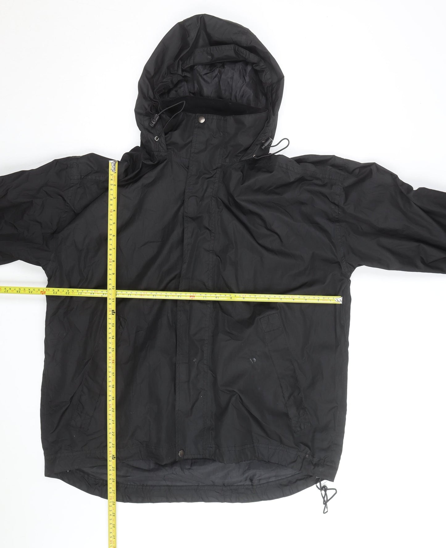 Aquatech Men's Black L Hooded Waterproof Rain Jacket