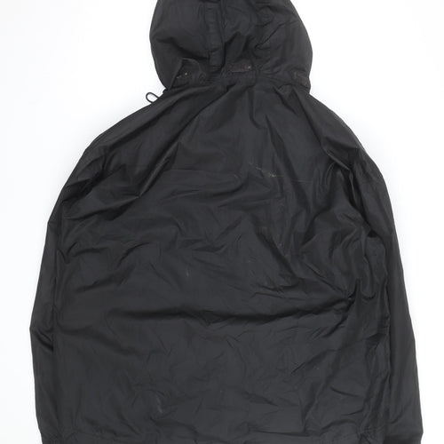 Aquatech Men's Black L Hooded Waterproof Rain Jacket