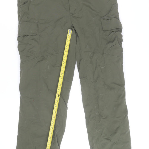 Columbia Men Green Cargo Trousers S Regular Fit Insulated