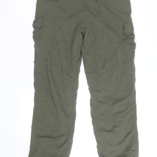 Columbia Men Green Cargo Trousers S Regular Fit Insulated