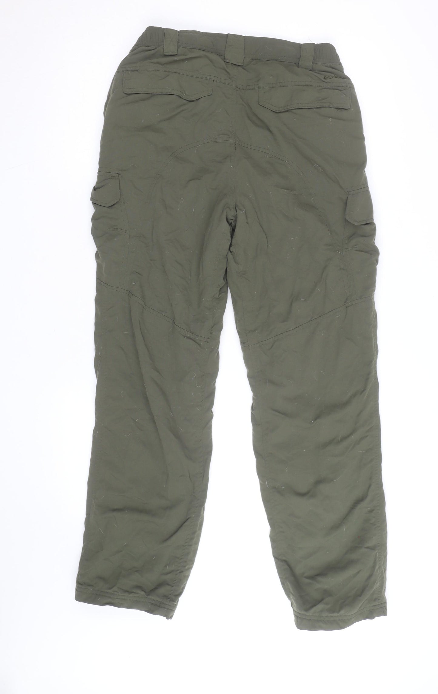 Columbia Men Green Cargo Trousers S Regular Fit Insulated