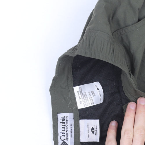 Columbia Men Green Cargo Trousers S Regular Fit Insulated