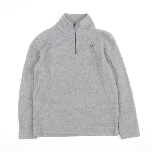 Old Navy Boys Grey Fleece 1/4 Zip Sweatshirt XL (14-16) Regular Fit