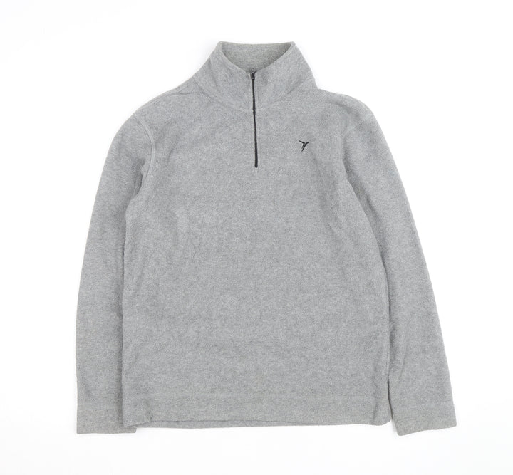 Old Navy Boys Grey Fleece 1/4 Zip Sweatshirt XL (14-16) Regular Fit