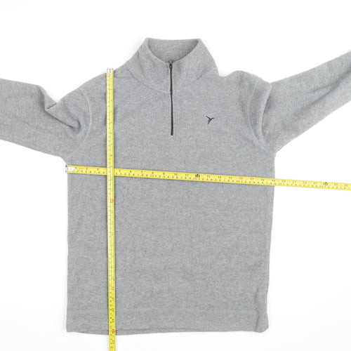 Old Navy Boys Grey Fleece 1/4 Zip Sweatshirt XL (14-16) Regular Fit