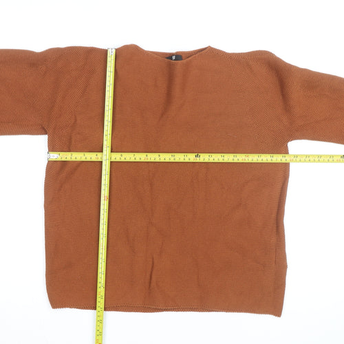 UNIQLO Men Brown Cotton Knit Crew Neck Pullover Jumper M