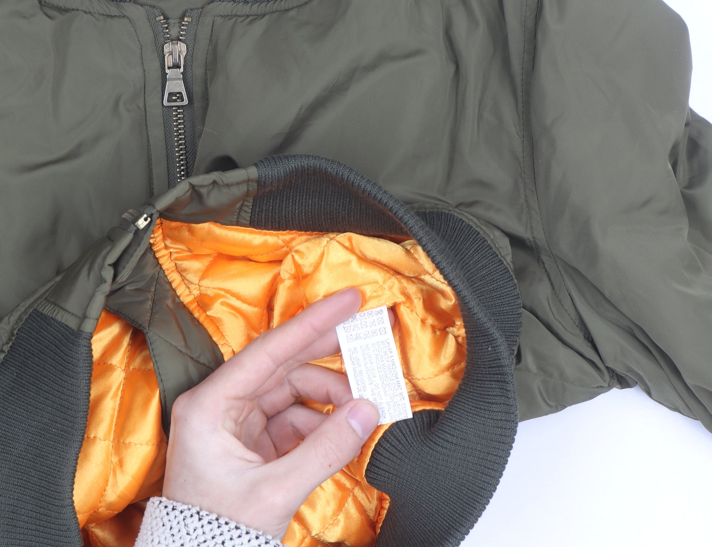 AQRXA Men's Green M Bomber Jacket Full Zip Casual Style