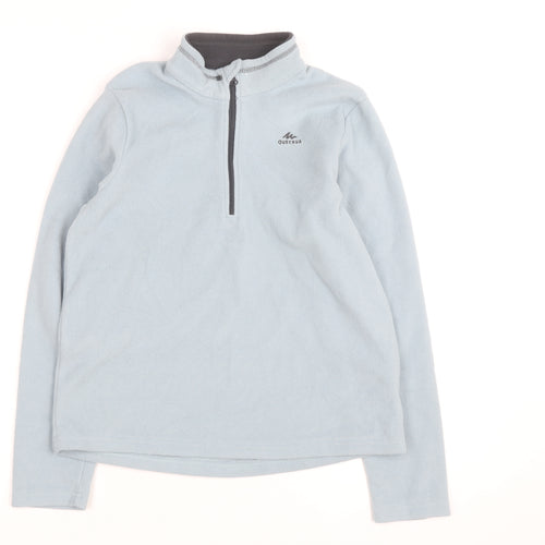 Quechua Boys Blue Fleece 1/2 Zip Pullover Sweatshirt 13-14 Years