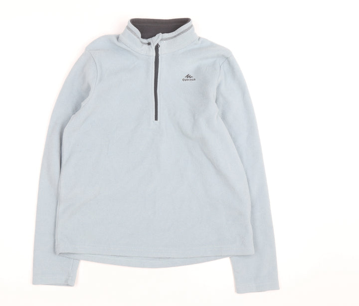 Quechua Boys Blue Fleece 1/2 Zip Pullover Sweatshirt 13-14 Years