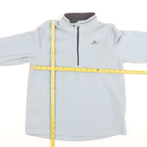 Quechua Boys Blue Fleece 1/2 Zip Pullover Sweatshirt 13-14 Years