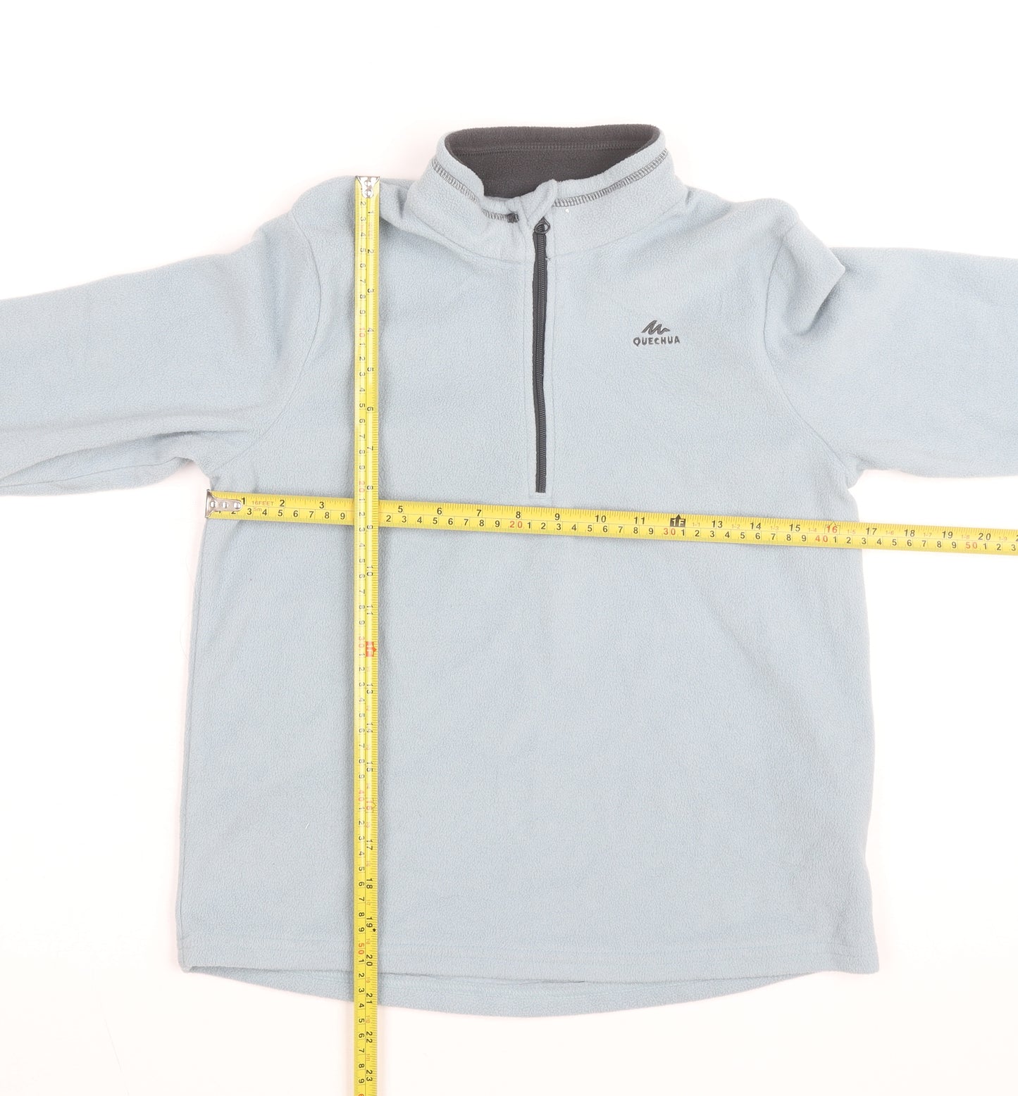 Quechua Boys Blue Fleece 1/2 Zip Pullover Sweatshirt 13-14 Years