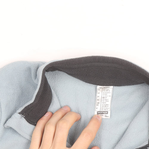Quechua Boys Blue Fleece 1/2 Zip Pullover Sweatshirt 13-14 Years