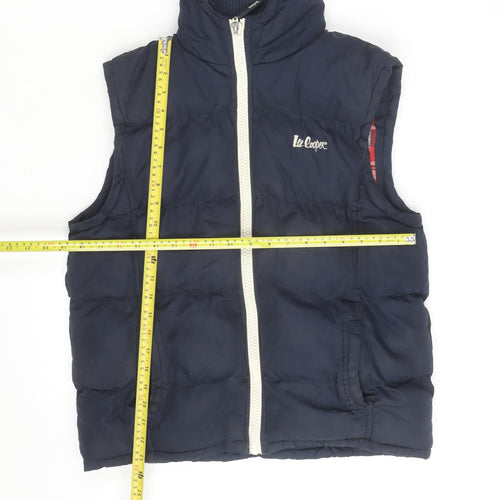 Lee Cooper Women's Navy Hooded Puffer Waistcoat Size L