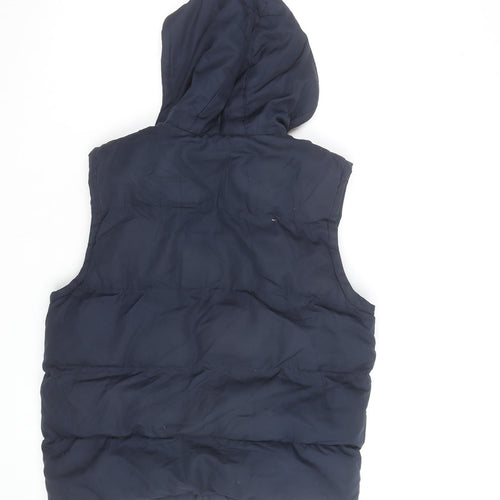 Lee Cooper Women's Navy Hooded Puffer Waistcoat Size L