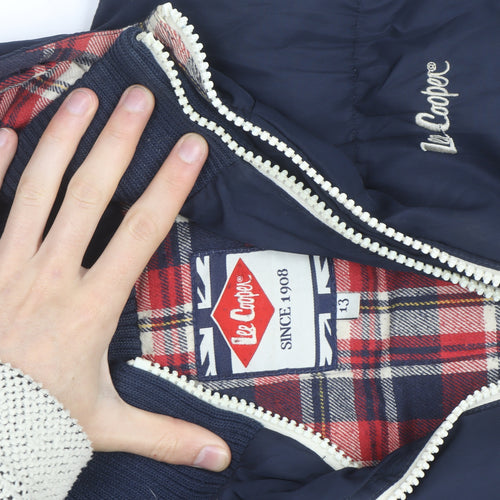 Lee Cooper Women's Navy Hooded Puffer Waistcoat Size L