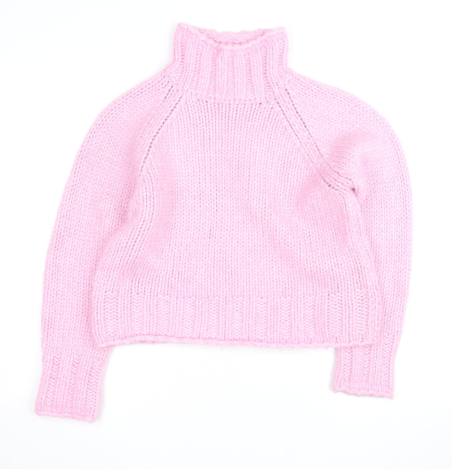 Next Women’s Pink Roll Neck Chunky Knit Jumper Size 14