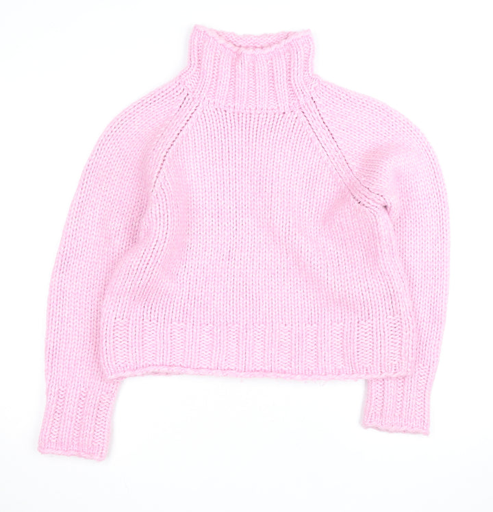 Next Women’s Pink Roll Neck Chunky Knit Jumper Size 14