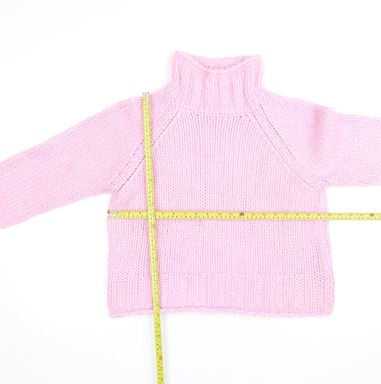 Next Women’s Pink Roll Neck Chunky Knit Jumper Size 14