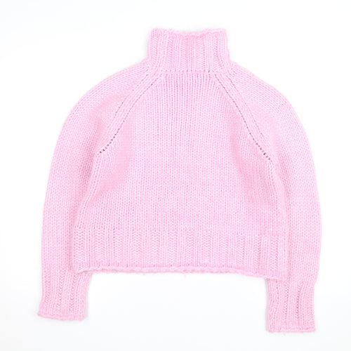 Next Women’s Pink Roll Neck Chunky Knit Jumper Size 14