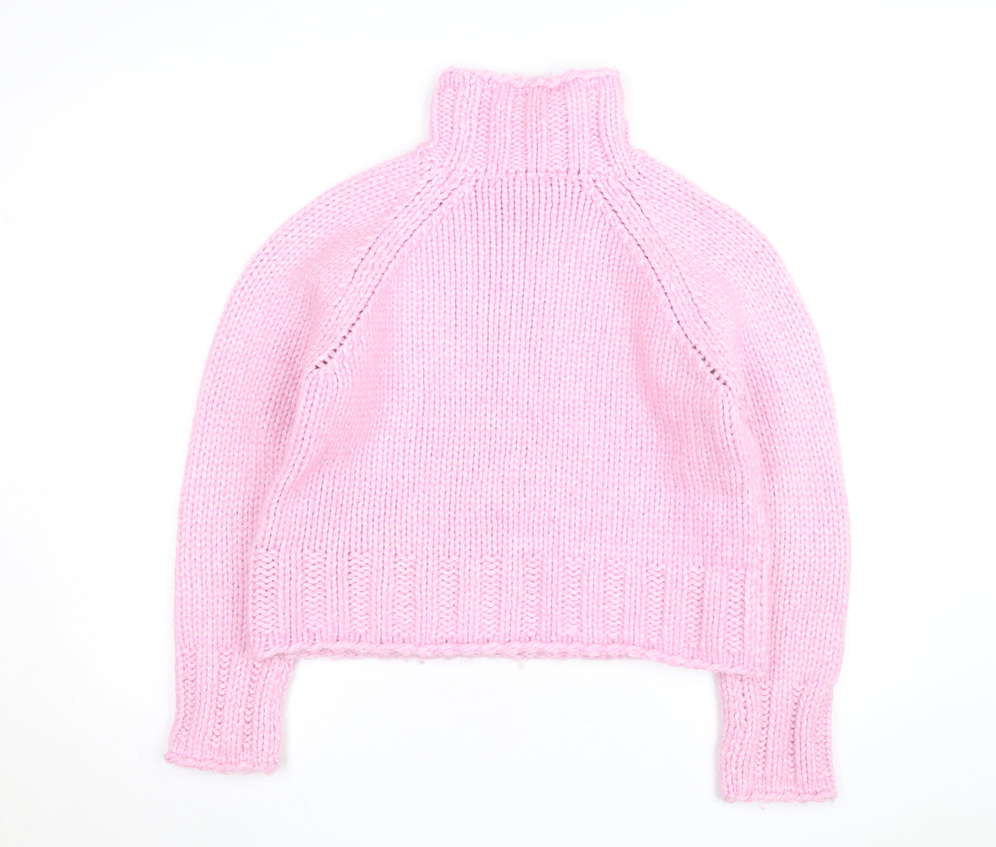Next Women’s Pink Roll Neck Chunky Knit Jumper Size 14