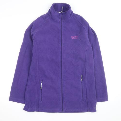 Regatta Womens Purple Fleece Full Zip Outdoor Jacket Size 12