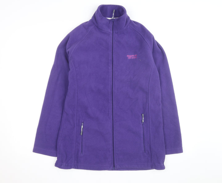 Regatta Womens Purple Fleece Full Zip Outdoor Jacket Size 12
