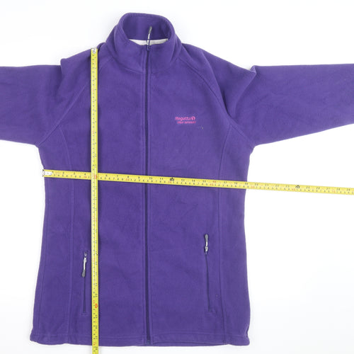 Regatta Womens Purple Fleece Full Zip Outdoor Jacket Size 12