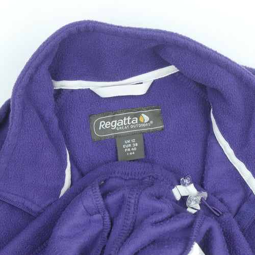 Regatta Womens Purple Fleece Full Zip Outdoor Jacket Size 12