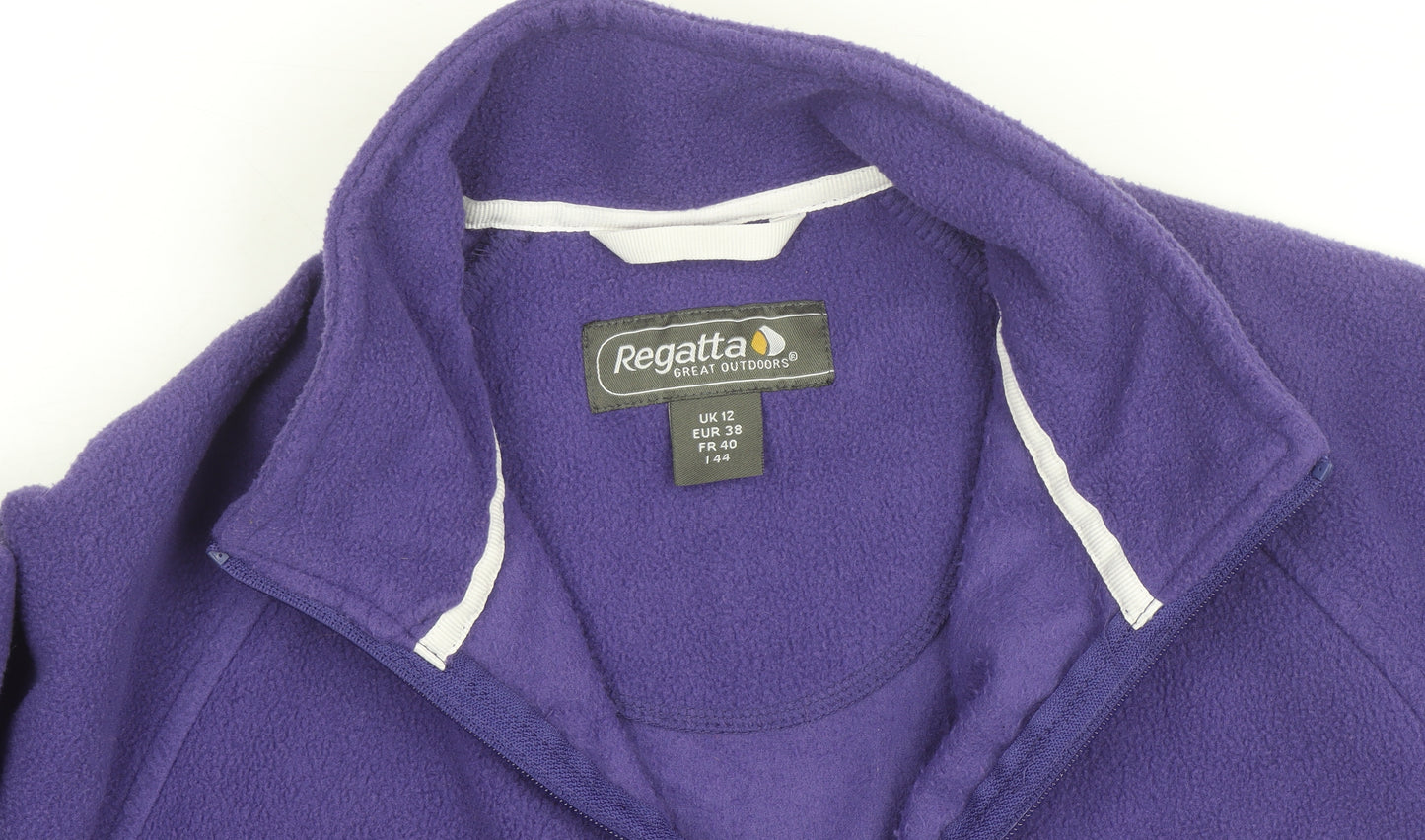 Regatta Womens Purple Fleece Full Zip Outdoor Jacket Size 12