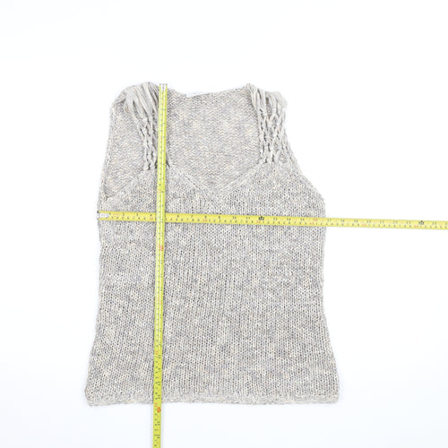 Next Women’s Beige Knit Sleeveless Vest Jumper UK 16