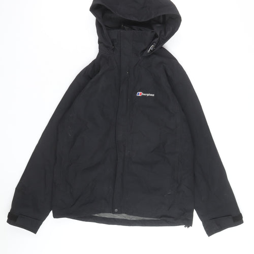 Berghaus Womens Black Size 10 Waterproof Hooded Rain Jacket