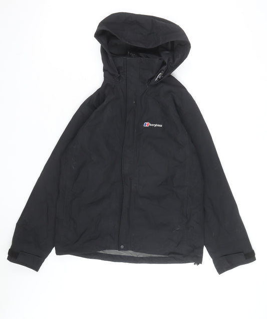 Berghaus Womens Black Size 10 Waterproof Hooded Rain Jacket