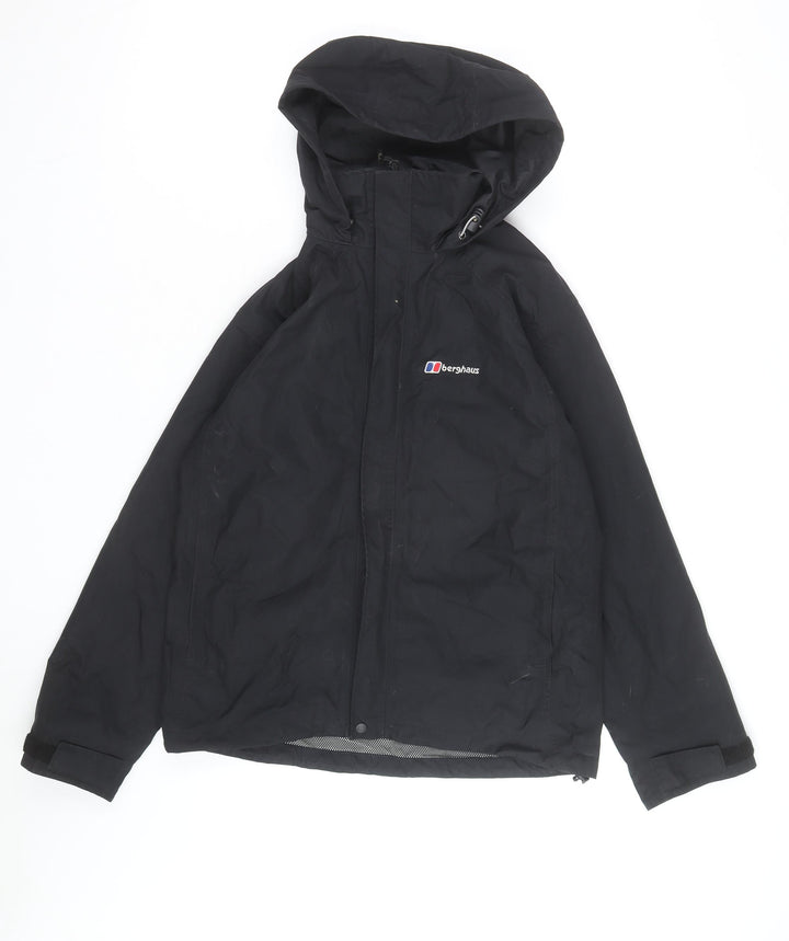 Berghaus Womens Black Size 10 Waterproof Hooded Rain Jacket