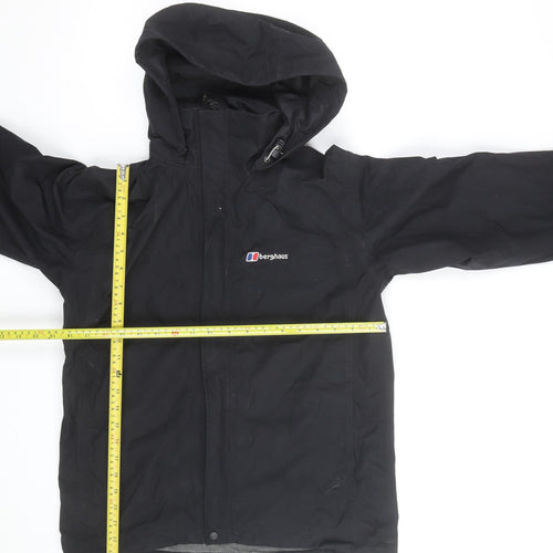 Berghaus Womens Black Size 10 Waterproof Hooded Rain Jacket