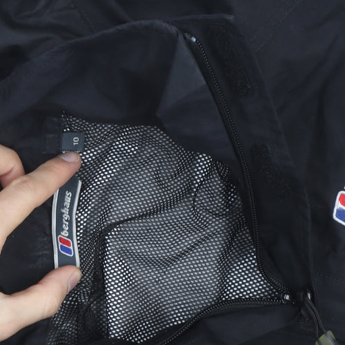 Berghaus Womens Black Size 10 Waterproof Hooded Rain Jacket